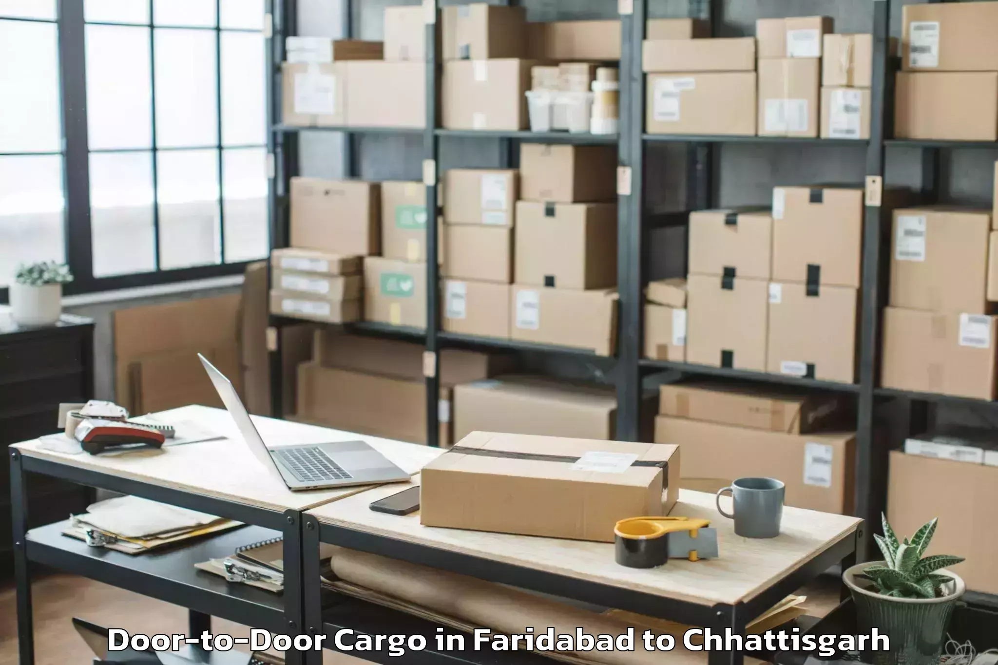 Leading Faridabad to Bhalai Door To Door Cargo Provider